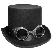 Deluxe Steampunk Top Hat w/Goggles